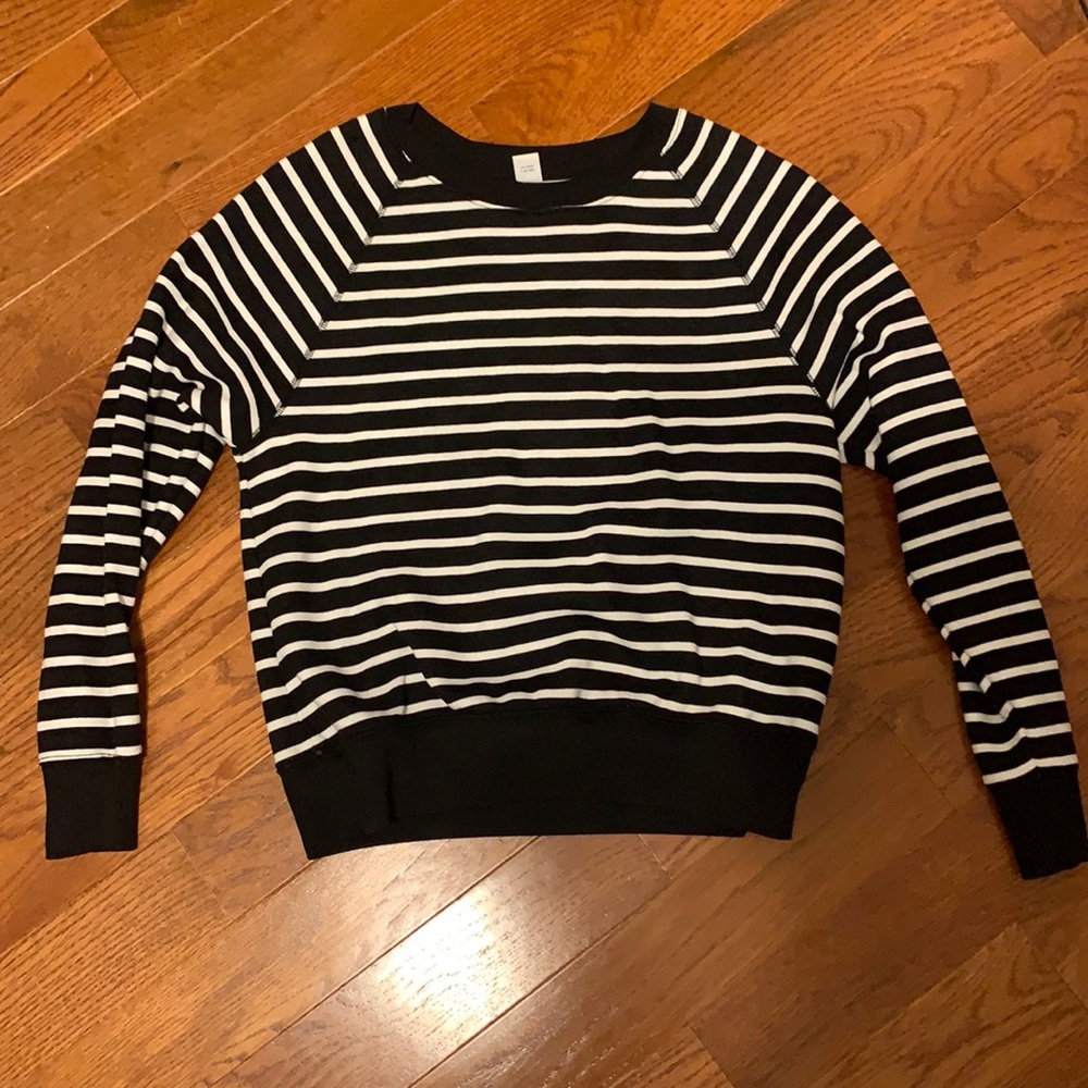 Black and white striped sweater